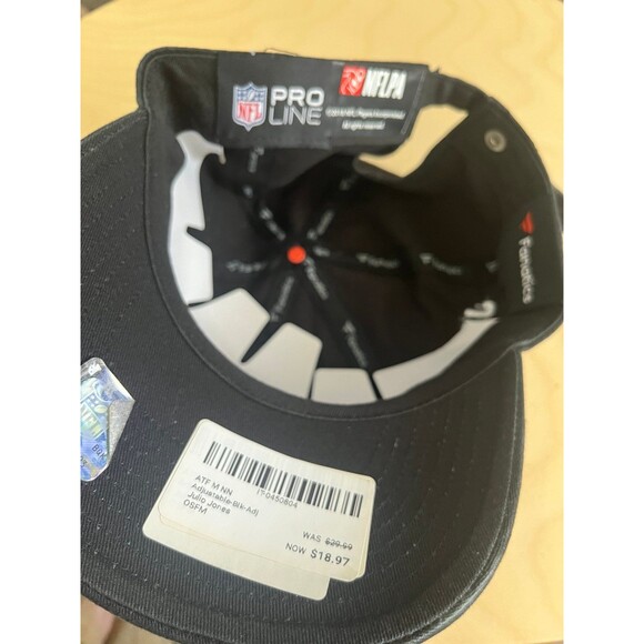 Atlanta Falcons Fanatics NFL Hat Black Embroidered Logo Jones 11 Adjustable - Picture 4 of 8